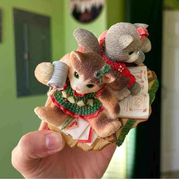 VTG In Box Calico Kittens Enesco "Chatty Catty" Mini Figurine Collectible Art - Picture 9 of 11